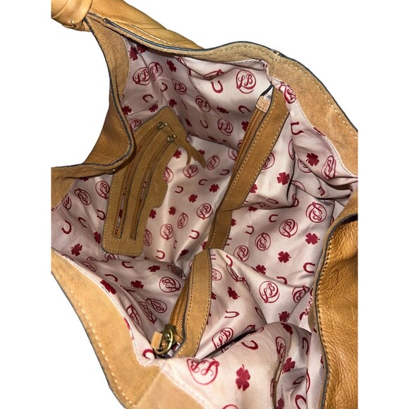 Lucky Brand Loredo Fringed Leather Boho Hobo Tote - Picture 11 of 11